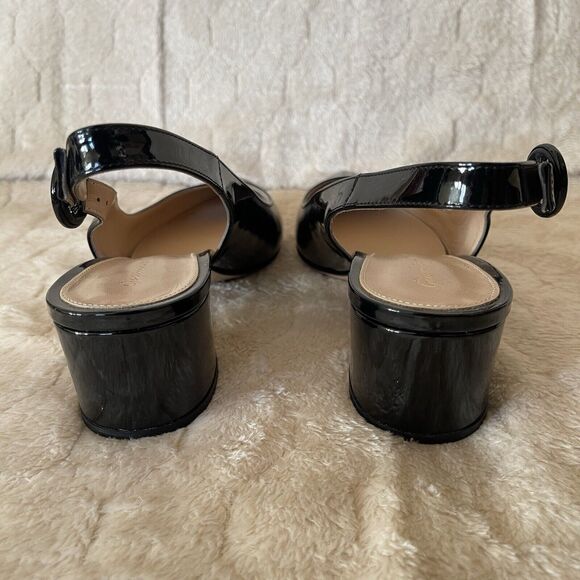 Gianvito Rossi Women's Black Patent Leather Slingback Pumps EU 37 1/2 US 7 $695 - Picture 12 of 16